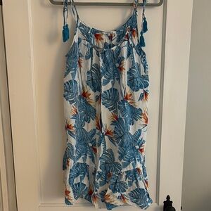 Tropical Leaf Print Dress